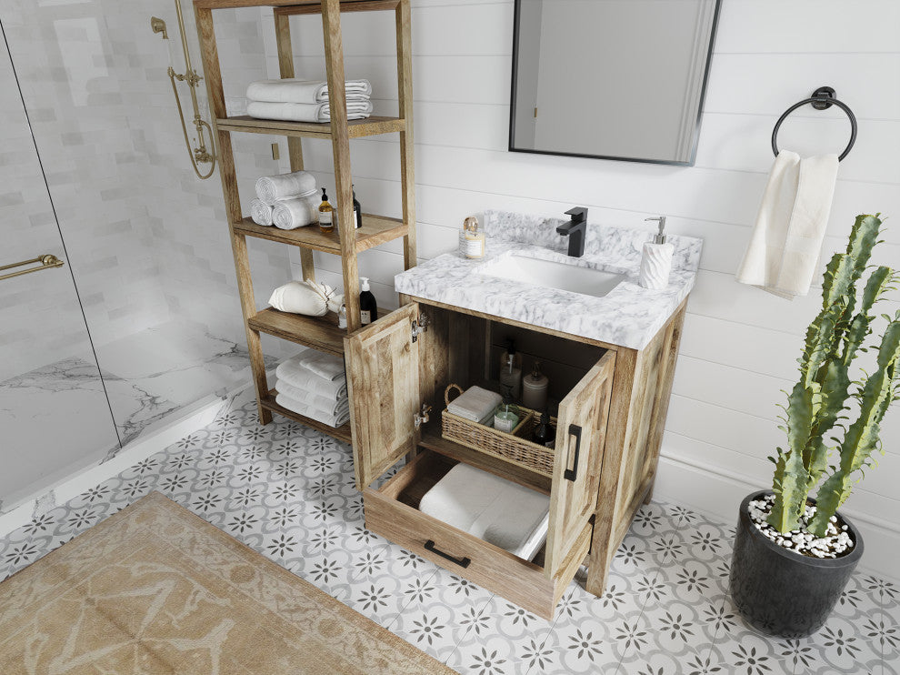 Malibu Mango 30 Single Sink Bath Vanity in Natural 1.5" Empira Quartz