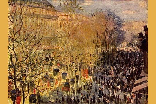Boulevard of Capucines in Paris - Framed Paper Poster 20" x 30"