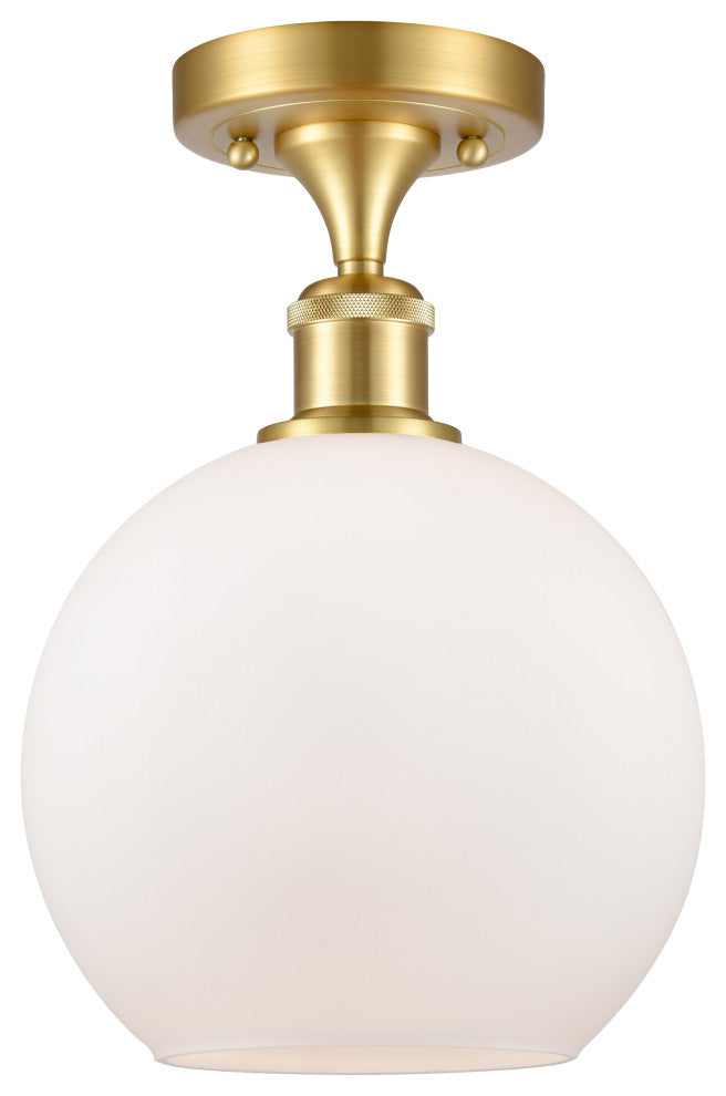 Innovations Lighting 516-1C-SG-G121-8-LED Athens 1 Light 8" Semi-Flush Mount