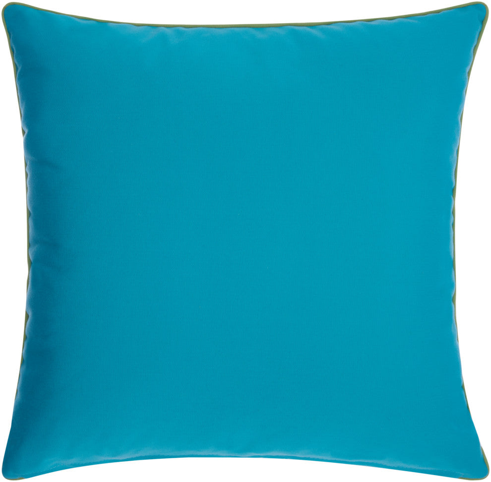 Mina Victory L1504 Throw Pillow, Turqois/Green, 20" x 20"