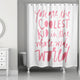 Coolest Kid Pink Text 71x74 Shower Curtain