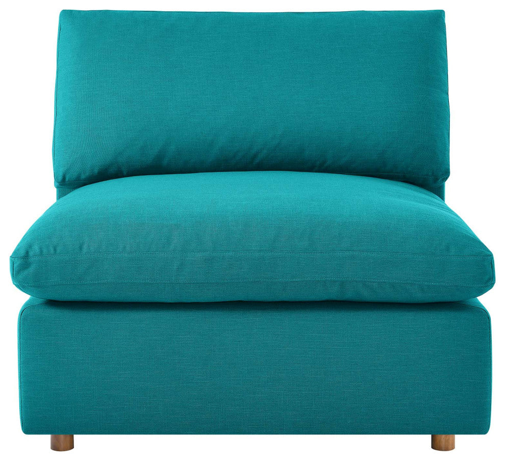 Modular Sectional Deep Sofa Set, Teal Blue, Fabric, Modern, Lounge Hospitality