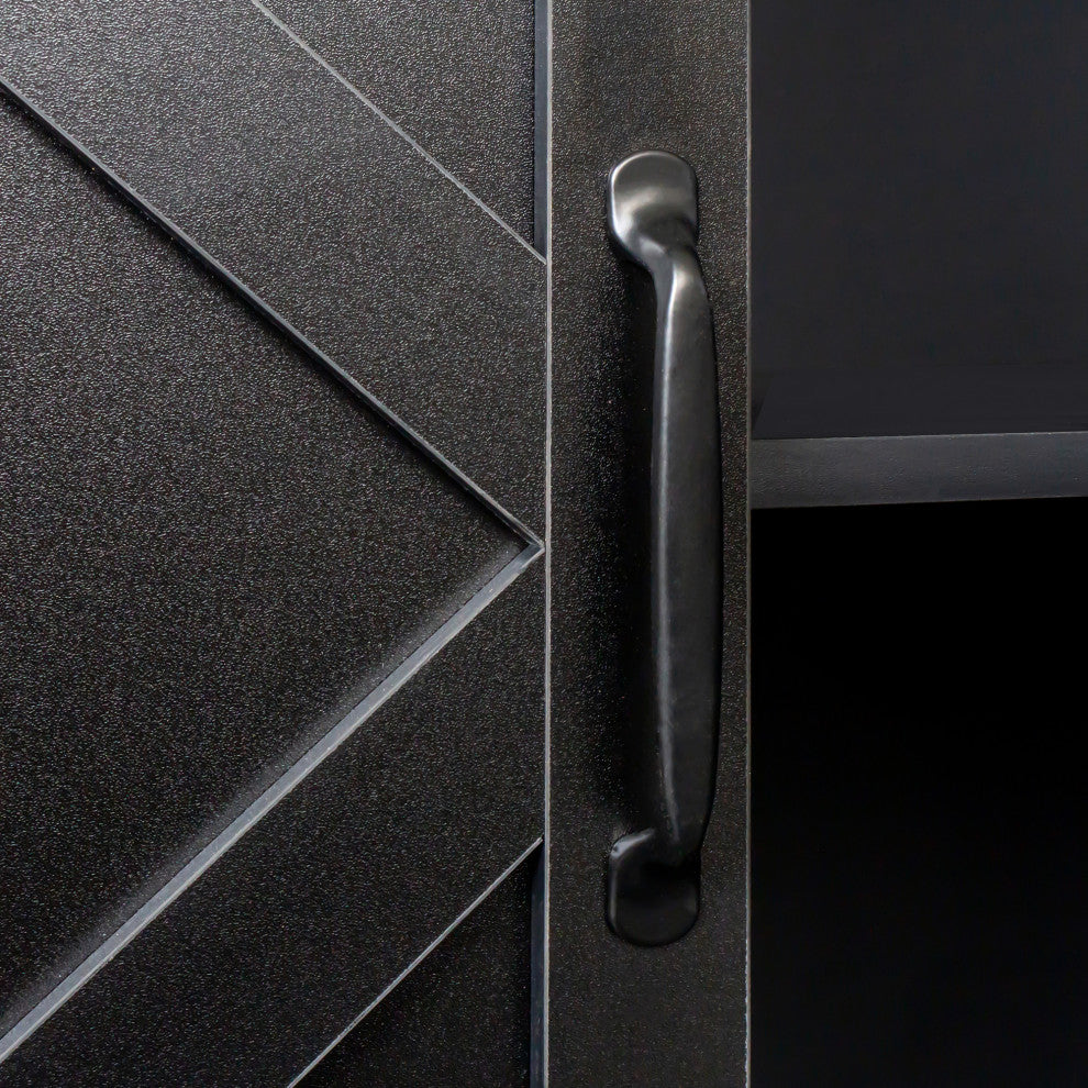 Close-up of handle hardware.