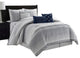 Clarion 7 Piece Comforter Set, Blue, King