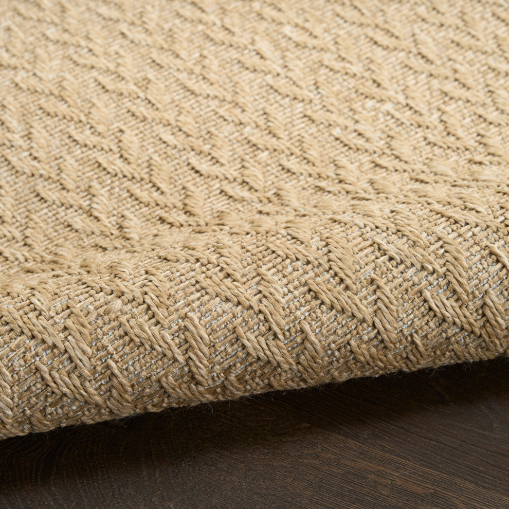 Nourison Tulum 2'2" x 8' Taupe Outdoor Rug