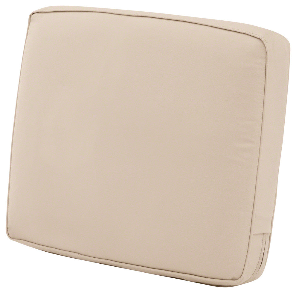Patio Lounge Back Cushion, Antique Beige, 21"x22"x4"