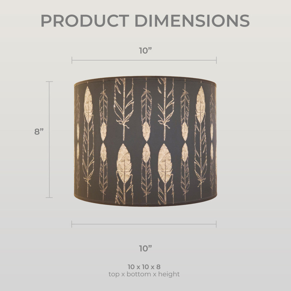 Royal Designs Modern Trendy Decorative 2-Sided Silhouette Hardback Lampshade, Fe