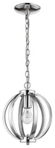 Nevaeh 1-Light Chrome Globe Pendant With Crystal Accents