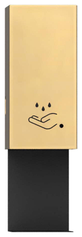 Luxe Wall Mount Touchless Hand Sanitizer Dispenser-19", Brushed Brass, Powermist, Brushed Brass