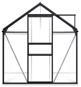 vidaXL Greenhouse Patio Outdoor Grow House with Base Frame Anthracite Aluminum