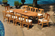 11-Piece Outdoor Teak Patio Dining Set: 94" Oval Extension Table, 10 Osbo Chairs