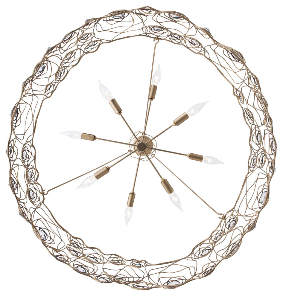 Varaluz 500C08 Ethereal Rose 8 Light 40"W Abstract Drum - Havana Gold Ombre