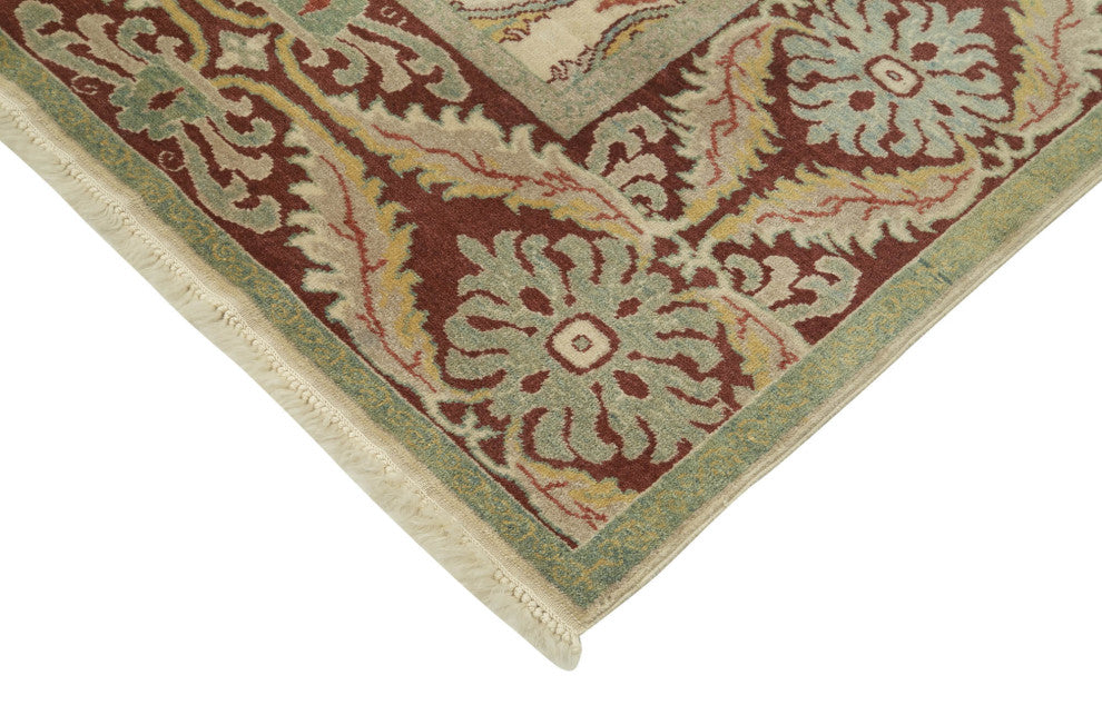 Rug N Carpet - Hand-Knotted Oriental 6' 6" x 9' 6" Unique Oushak Area Rug