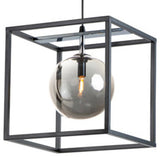 Maxim 11364MSK Fluid 12"W LED Pendant - Black / Polished Chrome