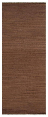 HAND WOVEN FLAT WEAVE KILIM WOOL ECO-FRIENDLY AREA RUGS-Solid,Light Brown