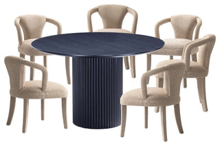 Manhattan Comfort 7-Piece Palmer and Hathaway Dining