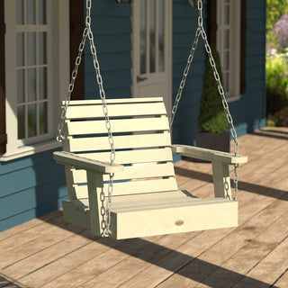 Weatherly Single Seat Swing, Weathered Acorn, Whitewash
