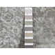Gray Hand Knotted Wool and Silk Erased Persian Design Runner Rug 2'7" x 6'