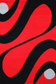 Red Polypropylene Geometric Machine Made Area Rug, 3'x8'