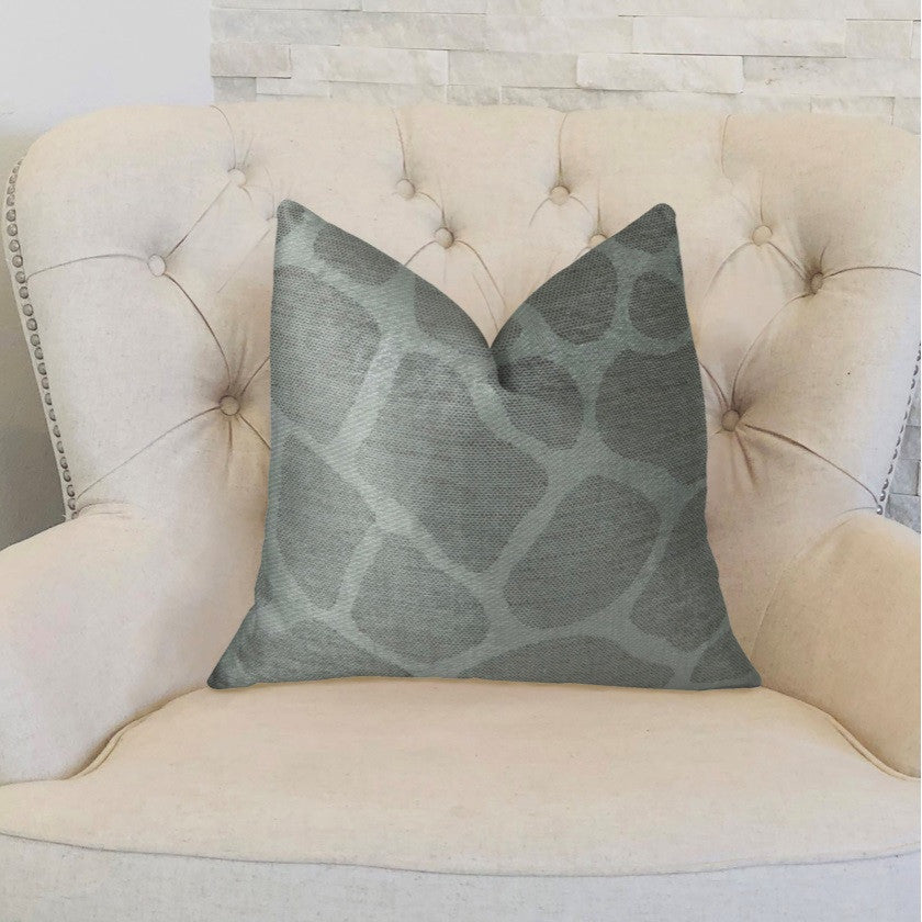 Plutus Rocky Way Handmade Throw Pillow, (Double sided  12" x 20")