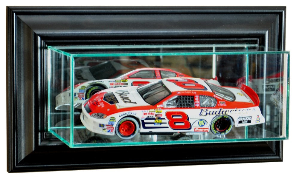 Wall Mounted 1/24th NASCAR Display Case, Black