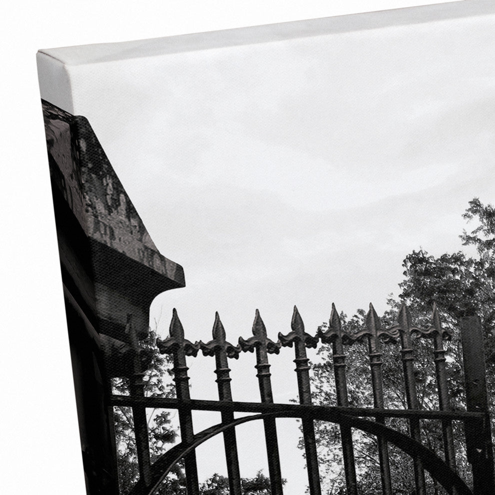 Haunted Gated Window Print on Canvas