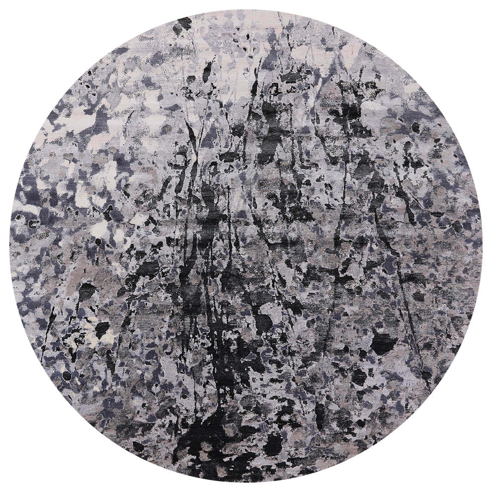 Ahgly Company Indoor Round Mid-Century Modern Area Rugs, 3' Round