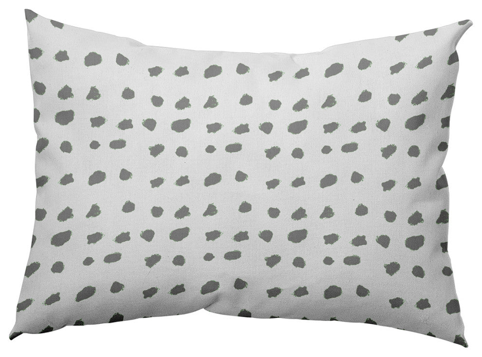 Dot Of Spots Decorative Throw Pillow, Gray, 14"x20"