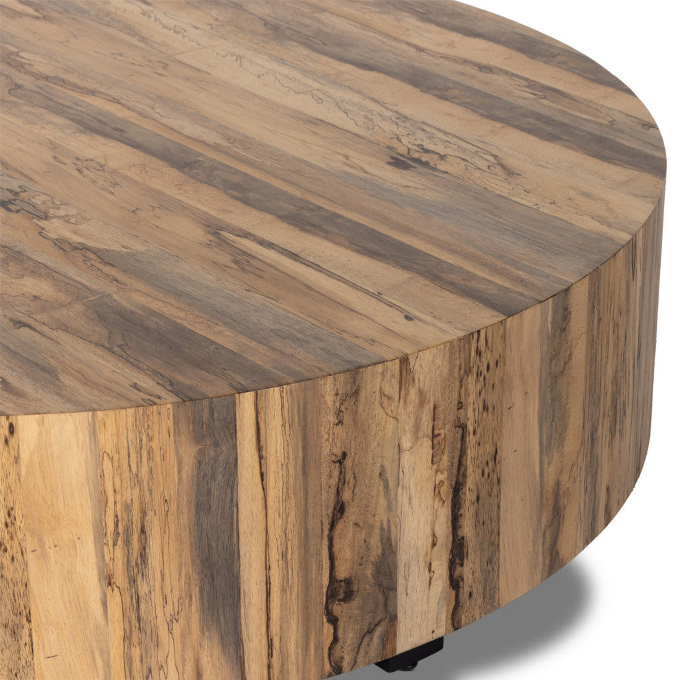 Hudson Large Coffee Table Spalted Primavera, Black Pine