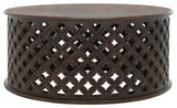 Safavieh Kaydix Round Coffee Table, Brown, Brown