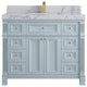 Paris 42" Single Sink Bathroom Vanity, Blue Heather 2" Venatino Quartz
