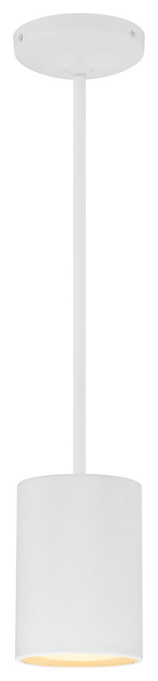 Pilson Small Pendant, Matte White, Rigid Stem