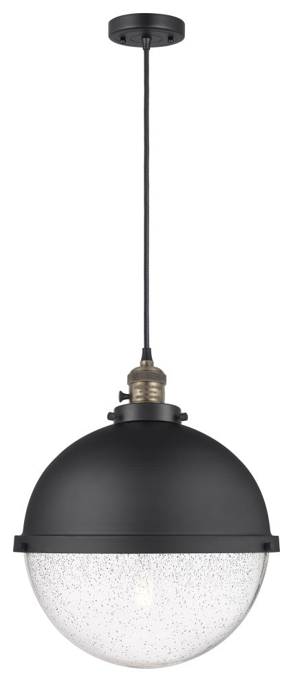 INNOVATIONS 201CSW-BAB-HFS-124-BK-LED 1-Light Pendant Matte Black