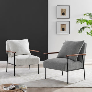 Quinton Fabric Accent Arm Chair, Gray