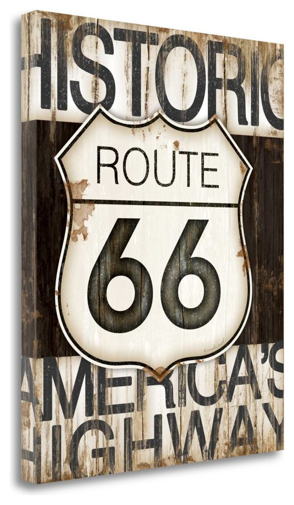"Route 66" By Jennifer Pugh, Giclee Print on Gallery Wrap Canvas, Ready to Hang