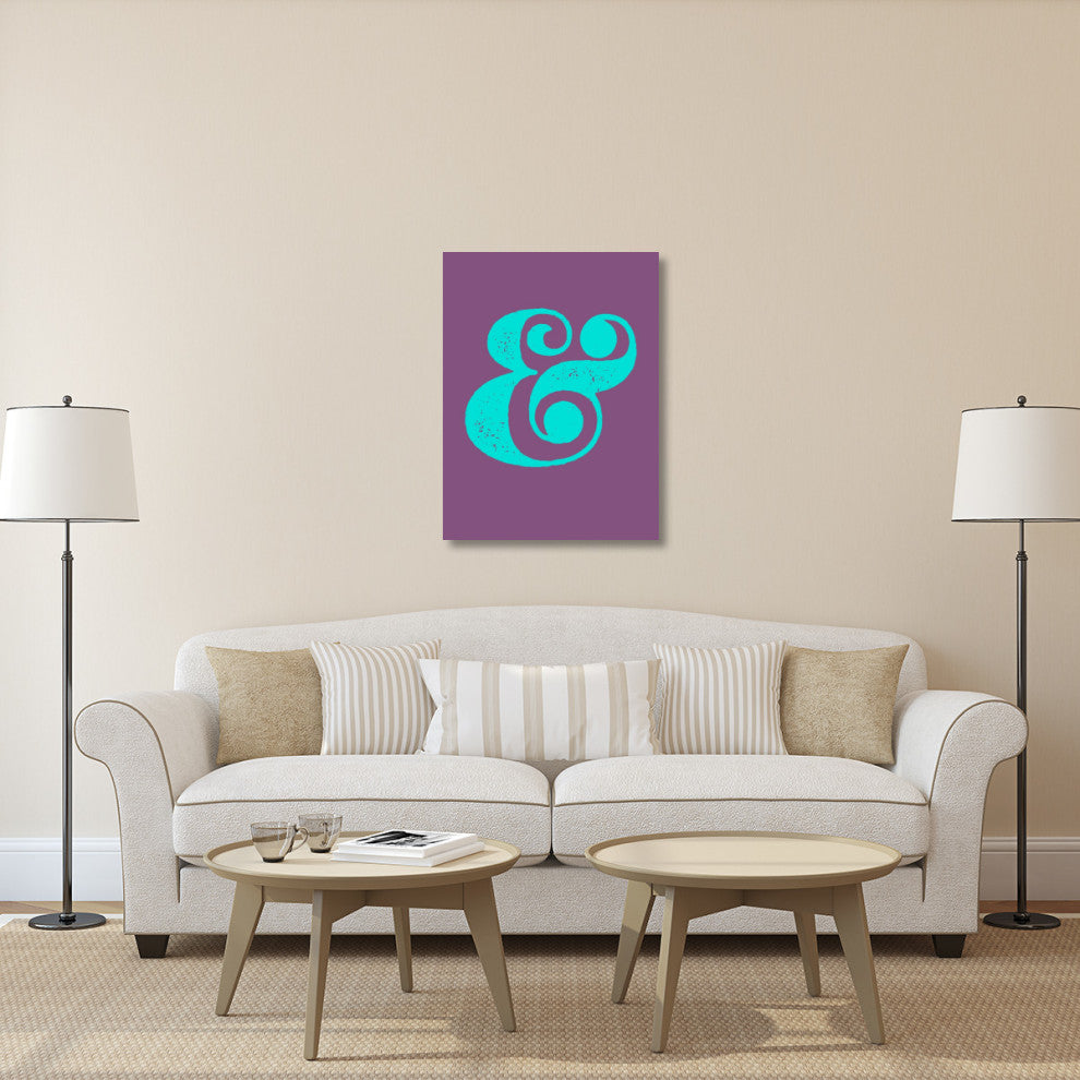 "Ampersand Poster Purple and Blue" Fine Art Print