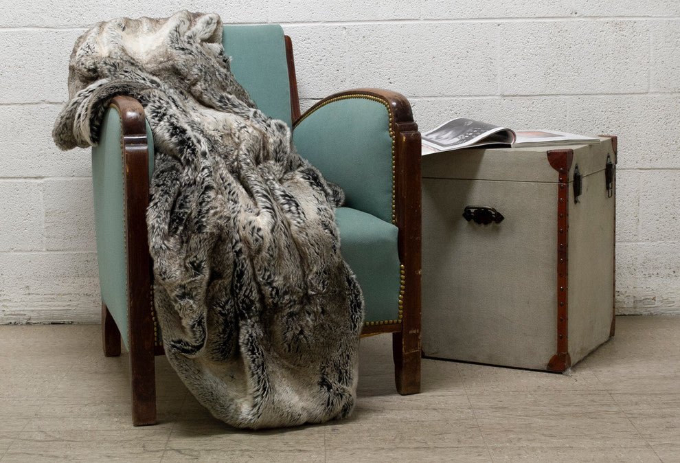 Faux Fur Throw 50"x60", Tawny Fox