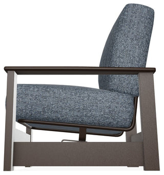 Leeward Deep Seat Outdoor Armchair with Hidden Motion, Restore Indigo/Kona