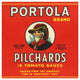 "Portola Brand Pilchards" Digital Paper Print by Retrolabel, 24"x24"