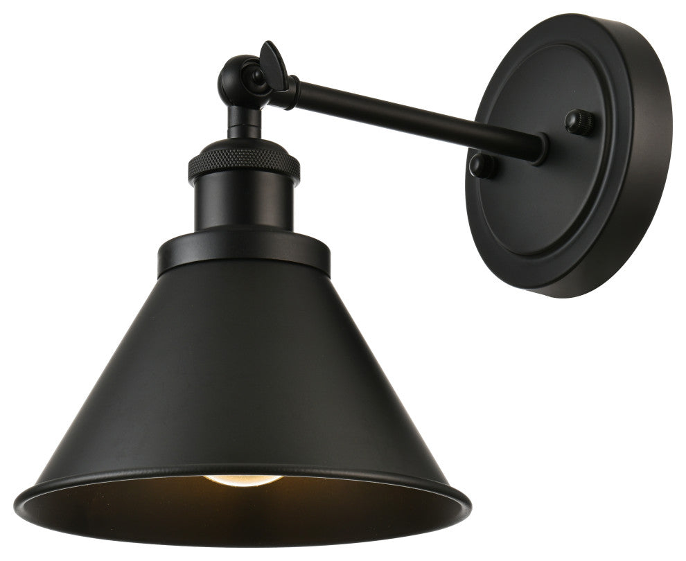 1 Light Black Bath Sconce