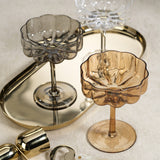 Reinhard 4-Piece Set Handblown Coupe Glasses, Smoke