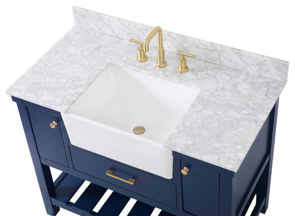 Home Living 22" Farmhouse Blue-Light Bathroom Vanity