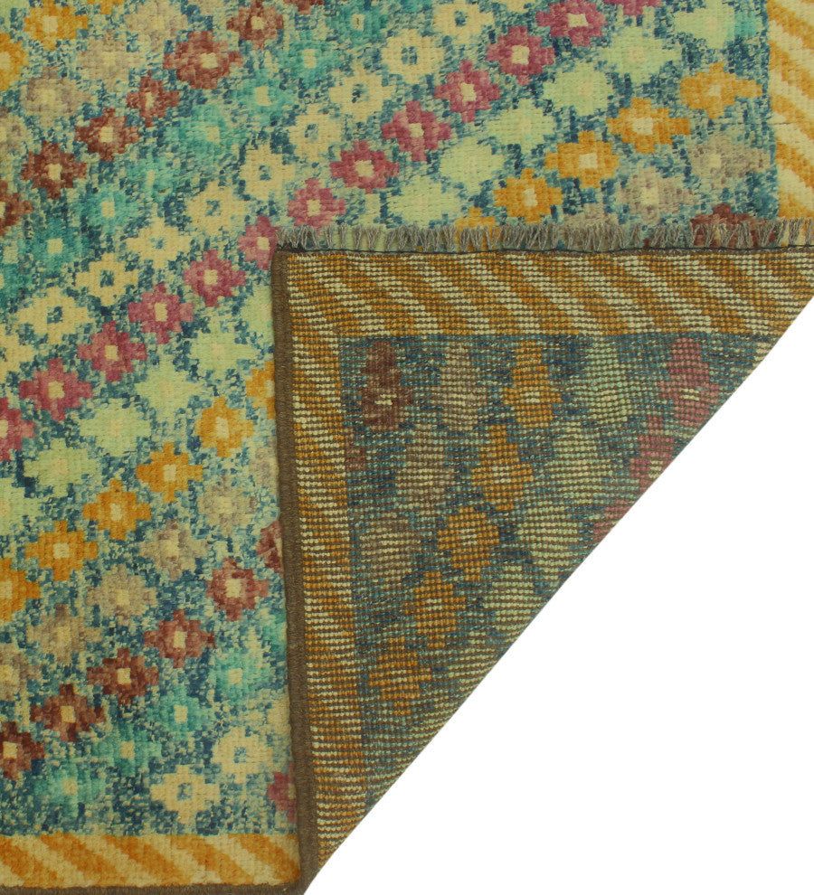 Balochi Channing Blue/Gold Rug, 3'11x5'10