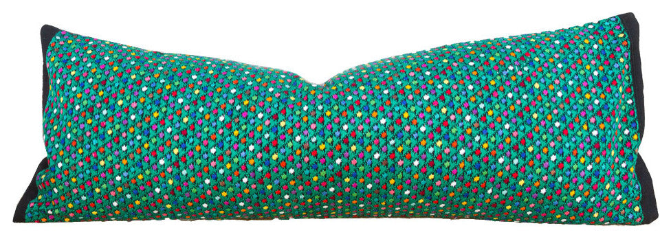 Long Vintage Mayan Brocade Akna Pillow