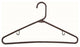 Plastic Tubular Hanger, Brown Finish, Box of 72