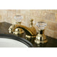 Kingston Brass Widespread Bathroom Faucet With Brass Pop-Up, Polished Brass