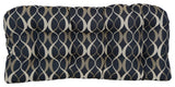 42"X19" U-Shaped Premium Outdoor Tufted Settee/Bench Cushion, Duo Indigo