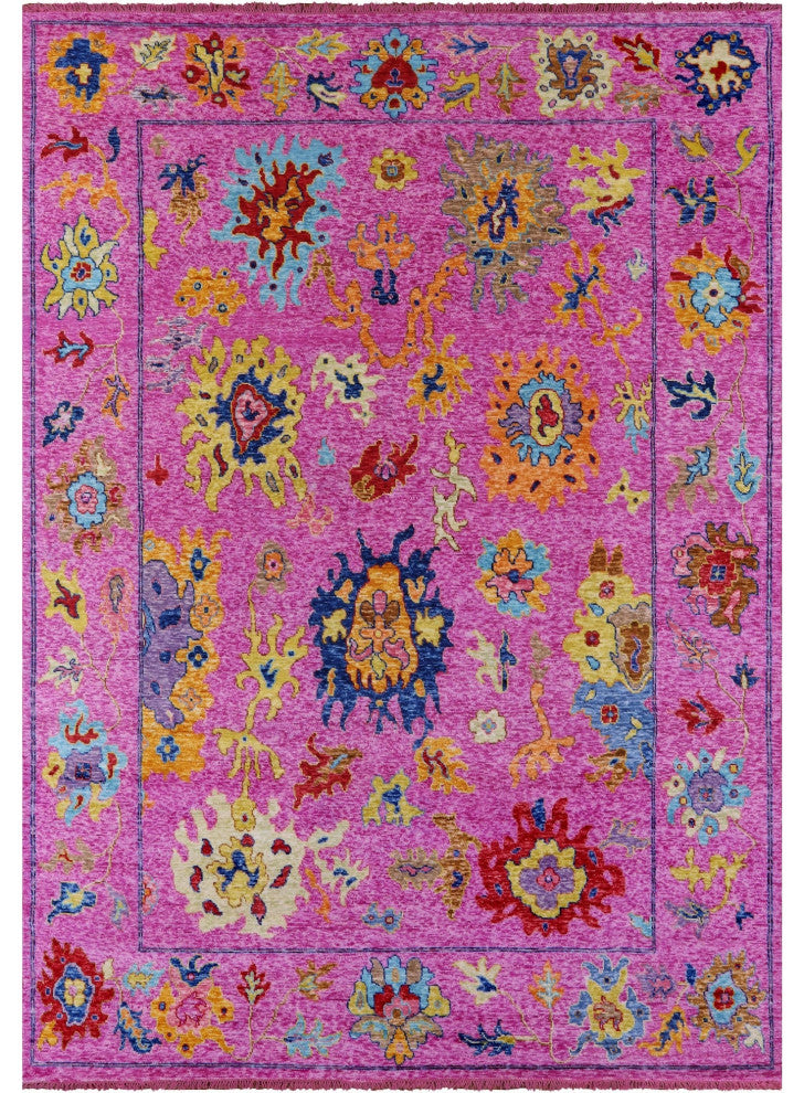 Turkish Oushak Handmade Wool Rug 9' 11" X 14' 0" - Q16116