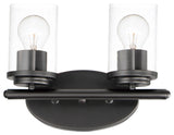 Maxim 10212CL Corona 2 Light 12"W Bathroom Vanity Light - Black