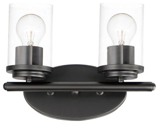 Maxim 10212CL Corona 2 Light 12"W Bathroom Vanity Light - Black